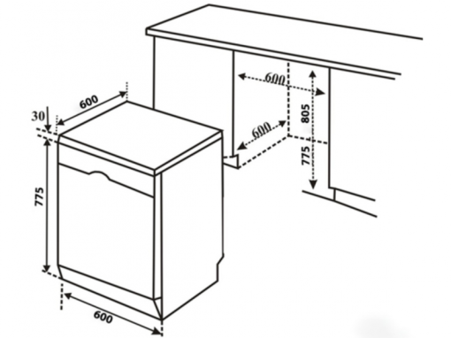 MÁY RỬA BÁT KOCHER KDEU 8828BL