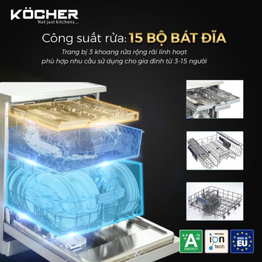 MÁY RỬA BÁT KOCHER KDEU-8855S7 SERIES 7