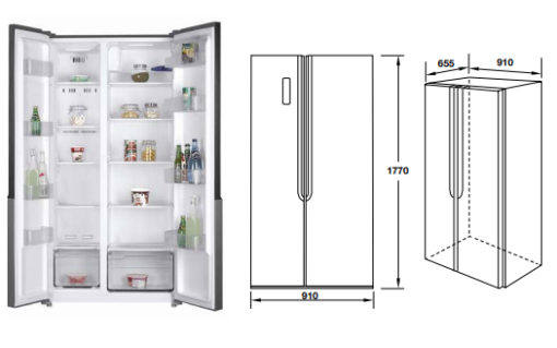 TỦ LẠNH HAFELE SBS SIDE BY SIDE FRIDGE HF-SB5321FB 534.14.021 - 3