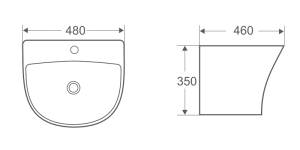 Chậu rửa lavabo treo tường Bello BB-800601 - 9