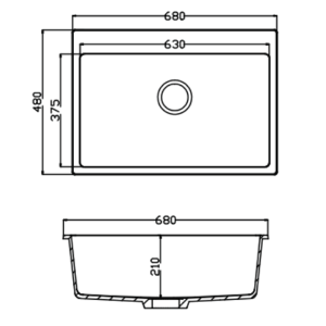 Chậu đá Maadela MDS-A6848B - 12