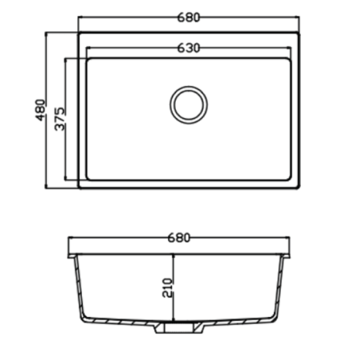 Chậu đá Maadela MDS-A6848B - 2