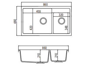 Chậu đá Maadela MDS-A8648B - 9