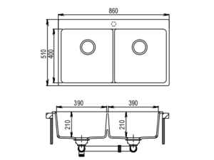 Chậu đá Maadela MDS-A8651W - 13