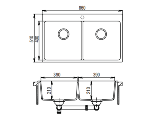 Chậu đá Maadela MDS-A8651W - 5