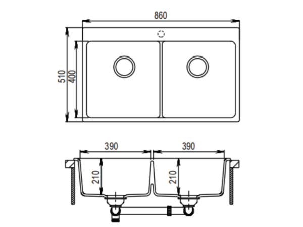 Chậu đá Maadela MDS-A8651W - 3