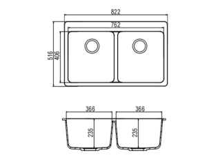 Chậu đá Maadela MDS-A8251W - 11