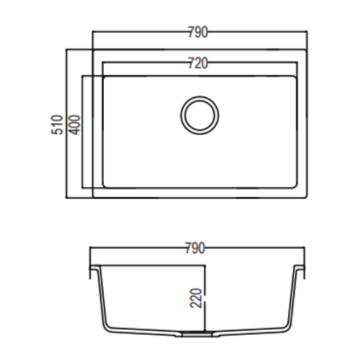 Chậu đá Maadela MDS-A7951W - 2