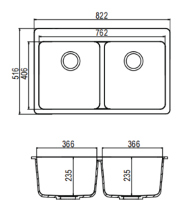 Chậu đá Maadela MDS-A8251B - 15