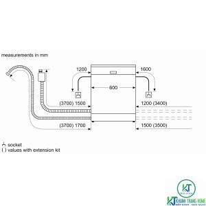 MÁY RỬA BÁT BÁN ÂM BOSCH SMI68TS06E SERIE 6 SẤY ZEOLITH - 27