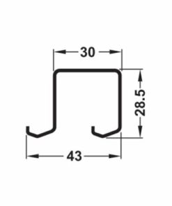 Ray trượt Hafele 2,5mm 400.54.925