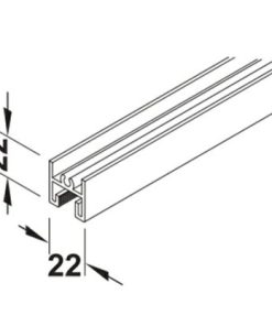 Khung trên dài màu đen 3m Hafele 403.75.304