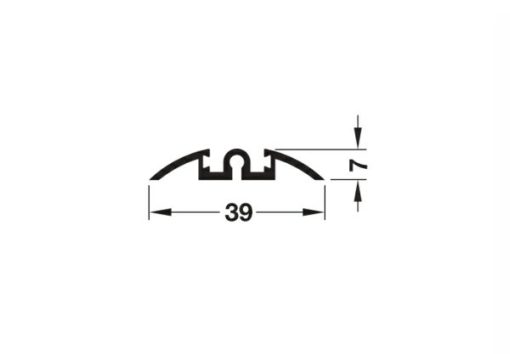 Ray đơn trượt dưới, loại lắp dán 6050mm MS: 403.36.936 - 1