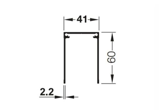 Ray đơn dẫn hướng trên dài 6050mm MS: 403.36.906 - 1