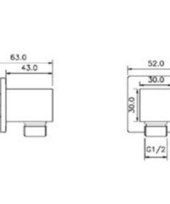 Bộ tiếp nước dạng vuông Hafele 485.60.009 - 5