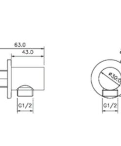 Bộ tiếp nước dạng tròn Hafele 485.60.008 - 6 Bộ tiếp nước dạng tròn Hafele 485.60.008 - 5