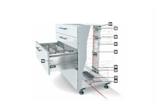 SERVO DRIVE Blum cho 4 ngăn tủ 554.99.994 - 1