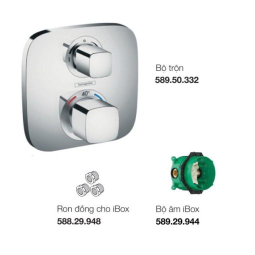 Bộ trộn âm 2 đường nước Ecostat E Hansgrohe 580.17.999 - 3