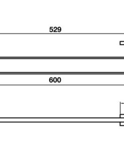 Thanh treo khăn đôi InnoSquare Hafele 600mm 580.34.021 - 6 Thanh treo khăn đôi InnoSquare Hafele 600mm 580.34.021 - 5
