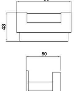 Móc treo Hafele InnoSquare 580.34.000 - 6 Móc treo Hafele InnoSquare 580.34.000 - 5
