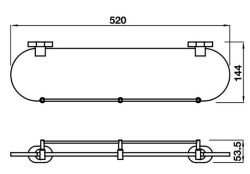 Kệ kính có thanh chắn InnoSquare Hafele 580.34.031 - 3