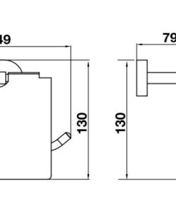 Giá treo giấy vệ sinh Hafele InnoRound MS: 580.34.340 - 6 Giá treo giấy vệ sinh Hafele InnoRound MS: 580.34.340 - 5
