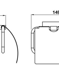 Giá treo giấy vệ sinh có nắp che InnoSquare Hafele 580.34.040 - 5