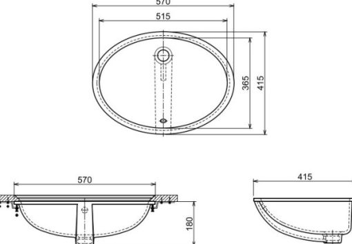 Lavabo đặt bàn PICTOR Hafele 588.64.050 - 1