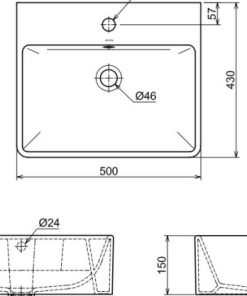 Chậu rửa mặt đặt bàn Lavabo Hafele 588.64.000 - 6 Chậu rửa mặt đặt bàn Lavabo Hafele 588.64.000 - 5