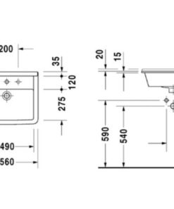 Lavabo âm bàn Duravit Starck 3 588.45.084 - 6 Lavabo âm bàn Duravit Starck 3 588.45.084 - 5