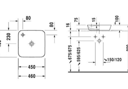 Chậu rửa mặt Lavabo Duravit 588.45.241 - 3