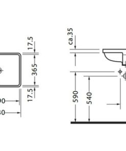 Lavabo âm bàn Starck 3 Duravit 588.45.082 - 8 Lavabo âm bàn Starck 3 Duravit 588.45.082 - 7