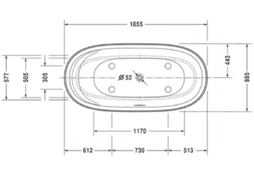 Bồn tắm độc lập Cape Cod 588.45.690 - 3