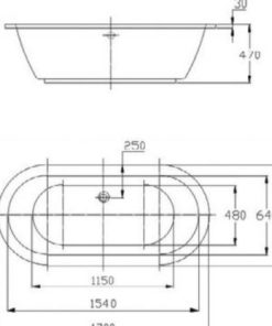 Bồn tắm âm Hafele MS: 588.55.601 - 6 Bồn tắm âm Hafele MS: 588.55.601 - 5