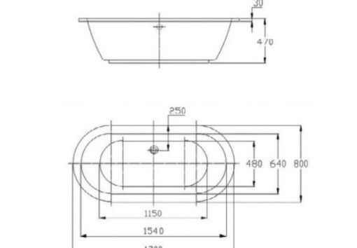 Bồn tắm âm Hafele MS: 588.55.601 - 3