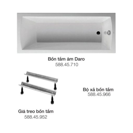 Bồn tắm lắp âm Duravit Daro 1700x700mm 588.45.370 - 3