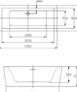 Bồn tắm Hafele độc lập MS: 588.55.640 - 6 Bồn tắm Hafele độc lập MS: 588.55.640 - 5