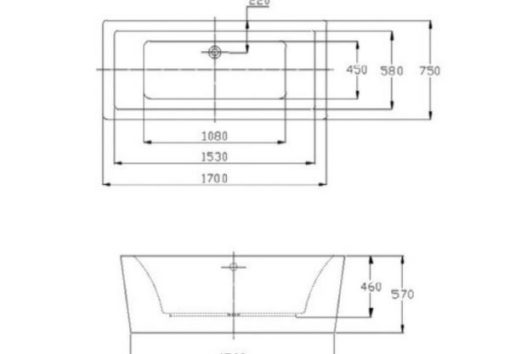Bồn tắm Hafele độc lập MS: 588.55.640 - 3