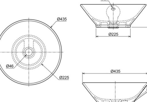 Chậu rửa mặt đặt bàn Lavabo Hafele 588.64.021 - 3