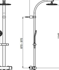 Cây sen tắm đứng điều nhiệt Pearl Hafele 589.98.150 - 6 Cây sen tắm đứng điều nhiệt Pearl Hafele 589.98.150 - 5