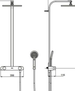 Cây sen tắm đứng điều nhiệt Hafele 589.98.000 - 5