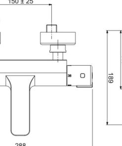 Bộ trộn bồn tắm điều nhiệt Hafele 589.02.940 - 6 Bộ trộn bồn tắm điều nhiệt Hafele 589.02.940 - 5