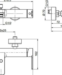 Bộ trộn bồn tắm điều nhiệt Hafele 589.02.940