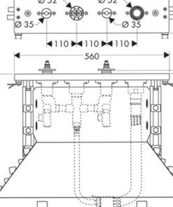 Bộ âm cho vòi trộn bồn tắm 4 lỗ Hafele 589.29.952 - 6 Bộ âm cho vòi trộn bồn tắm 4 lỗ Hafele 589.29.952 - 5
