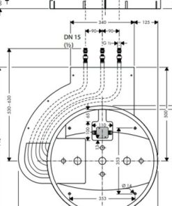 Bộ âm cho sen tắm âm trần Hansgrohe 589.51.403 - 5