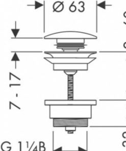 Bộ xả nhấn cho lavabo có xả tràn 589.29.995 - 6 Bộ xả nhấn cho lavabo có xả tràn 589.29.995 - 5