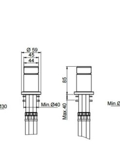 Bộ vòi nóng lạnh 4 lỗ cho bồn tắm Anista MS: 589.02.158 - 5