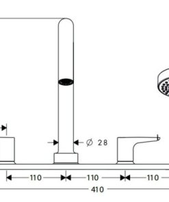Bộ vòi nóng lạnh 4 lỗ cho bồn tắm Citterio M Hafele 589.30.500 - 6 Bộ vòi nóng lạnh 4 lỗ cho bồn tắm Citterio M Hafele 589.30.500 - 5