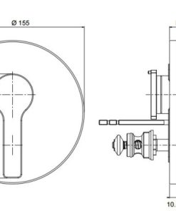 Bộ trộn sen tắm đứng âm tường MS: 589.02.190 - 5