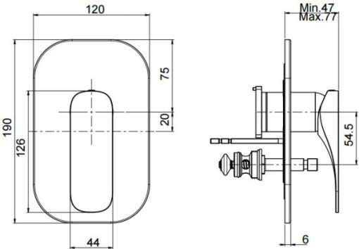 Bộ trộn sen tắm điều nhiệt MS: 589.02.943 - 3